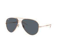 Ray-Ban Unisex Sunglass Old Aviator - Couleur du Monture: Or Rose, Couleur de Lentille: Bleu
