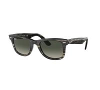 Ray-Ban Unisex Sunglass Original Wayfarer Bio-Based - Couleur du Monture: Rayé Gris, Couleur de Lentille: Dégradé Gris