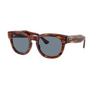 Ray-Ban Unisex Sunglass RB0298S Mega Hawkeye - Couleur du Monture: Rayé Havana, Couleur de Lentille: Bleu