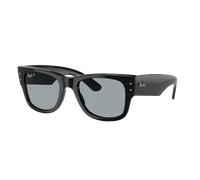 Ray-Ban Unisex Sunglass RB0840S Mega Wayfarer - Couleur du Monture: Noir, Couleur de Lentille: Bleu foncé