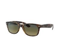 Ray-Ban Unisex Sunglass RB2132 New Wayfarer Classic - Couleur du Monture: Havana, Couleur de Lentille: Bleu-Vert