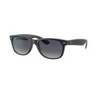 Ray-Ban Unisex Sunglass RB2132 New Wayfarer Classic - Couleur du Monture: Noir, Couleur de Lentille: Bleu/Gris