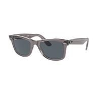 Ray-Ban Unisex Sunglass RB2140 Original Wayfarer Classic - Couleur du Monture: Gris sur Transparent, Couleur de Lentille: Bleu