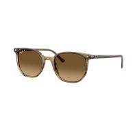 Ray-Ban Unisex Sunglass RB2197F Elliot - Couleur du Monture: Rayé Vert, Couleur de Lentille: Dégradé Marron Polarisé