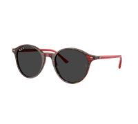 Ray-Ban Unisex Sunglass RB2230 Bernard - Couleur du Monture: Rouge fantaisie ombré transparent, Couleur de Lentille: Noir Polar