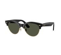 Ray-Ban Unisex Sunglass RB2341 Clubmaster Way - Couleur du Monture: Noir sur Or, Couleur de Lentille: Vert