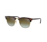 Ray - Ban Unisex Ray - Ban RB3016 CLUBMASTER 990/9J Lunettes de soleil Acétate Tortue Vert Carré Normale