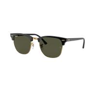 Ray - Ban Unisex RB3016F CLUBMASTER LOW BRIDGE FIT W0365 Lunettes de soleil Acétate Noir G15 Carré Normale