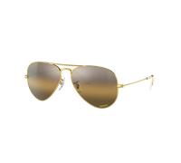 Ray-Ban Unisex Sunglass RB3025 Aviator Chromance - Couleur du Monture: Or, Couleur de Lentille: Argent/Marron