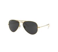 Ray-Ban Unisex Sunglass RB3025 Aviator Classic - Couleur du Monture: Or, Couleur de Lentille: Noir