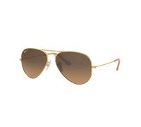 Ray-Ban Unisex Sunglass RB3025 Aviator Gradient - Couleur du Monture: Or, Couleur de Lentille: Polarisé Marron