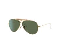Ray-Ban Unisex Sunglass RB3138 Shooter | Aviation Collection - Couleur du Monture: Doré arista, Couleur de Lentille: Vert G-15
