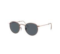 Ray-Ban Unisex Sunglass RB3447 Round Metal Rose Gold - Couleur du Monture: Or Rose, Couleur de Lentille: Bleu