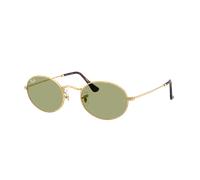 Ray-Ban Unisex Sunglass RB3547 Oval Metal Summer Capsule - Couleur du Monture: Doré arista, Couleur de Lentille: Vert bouteille