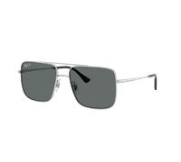 Ray-Ban Unisex Sunglass RB3758 Ari Bio-Based - Couleur du Monture: Argent, Couleur de Lentille: Gris foncé Polarisé