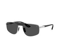 Ray-Ban Unisex Sunglass RB3776M Scuderia Ferrari Collection Polarized+ Lenses - Couleur du Monture: Argent, Couleur de Lentille: Polarized+ Dark Grey