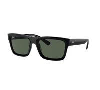 Ray-Ban Unisex Sunglass RB4396 Warren Bio-Based - Couleur du Monture: Noir, Couleur de Lentille: Vert foncé