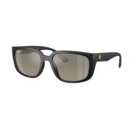 Ray-Ban Unisex Sunglass RB4443M Scuderia Ferrari Collection Polarized+ Lenses - Couleur du Monture: Noir, Couleur de Lentille: Polarisé+ Miroir gris