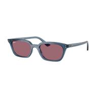 Ray-Ban Unisex Sunglass RB4456 Zaya Bio-Based - Couleur du Monture: Bleu clair, Couleur de Lentille: Violet