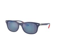 Ray-Ban Unisex Sunglass RB4607M Scuderia Ferrari Collection - Couleur du Monture: Bleu, Couleur de Lentille: Gris et bleu