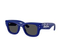 Ray-Ban Unisex Sunglass RB4940B Wayfarer Puffer Crystal Edition - Couleur du Monture: Bleu et Strass, Couleur de Lentille: Ultra noir