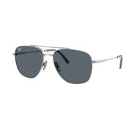 Ray-Ban Unisex Sunglass RB8097 William Titanium - Couleur du Monture: Argent, Couleur de Lentille: Bleu