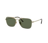 Ray-Ban Unisex Sunglass RB8136 Caravan Titanium - Couleur du Monture: Or, Couleur de Lentille: Vert foncé