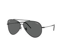 Ray-Ban Unisex Sunglass RBR0101S Lenny Kravitz X Aviator Reverse - Couleur du Monture: Noir, Couleur de Lentille: Gris foncé
