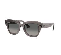 Ray-Ban Unisex Sunglass State Street - Couleur du Monture: Transparent Gris, Couleur de Lentille: Dégradé Gris