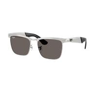 Ray-Ban Unisex Sunglass Wayfarer Deluxe - Couleur du Monture: Argent sablé sur argent, Couleur de Lentille: Gris foncé
