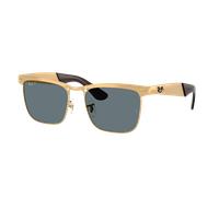 Ray-Ban Unisex Sunglass Wayfarer Deluxe - Couleur du Monture: Or Legend sablé, Couleur de Lentille: Bleu foncé polarisé