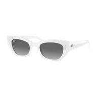 Ray-Ban Unisex Sunglass Zena Bio-Based - Couleur du Monture: Blanc neige, Couleur de Lentille: Teinte unie