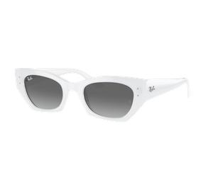 Ray-Ban Unisex Sunglass Zena Bio-Based - Couleur du Monture: Blanc neige, Couleur de Lentille: Teinte unie