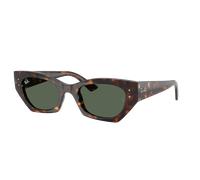 Ray-Ban Unisex Sunglass Zena Bio-Based - Couleur du Monture: Havana, Couleur de Lentille: Vert foncé