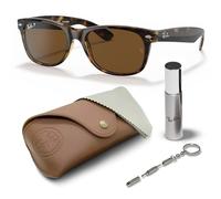 Ray-Ban Wayfarer RB2132 Lunettes de soleil carrées classiques avec kit de lunettes - Ajustement haut - Lunettes de soleil carrées, Tortue (902/57 | 55 mm), 55 mm