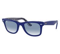 Ray ban Wayfarer RB2140 13193F 50-22 Bleu Fond Vichy Bleu/Blanc