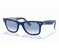 Ray ban Wayfarer RB2140 13193F 54-18 Bleu Fond Vichy Bleu/Blanc