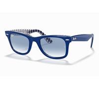 Ray ban Wayfarer RB2140 13193F 54-18 Bleu Fond Vichy Bleu/Blanc