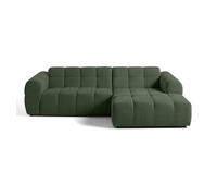 Ray - canapé d'angle droit - 4 places - en tissu texturé - Vert