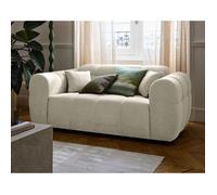 Ray - canapé droit 2 places en tissu texturé - Beige