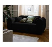 Ray - canapé droit 2 places en tissu texturé - Noir