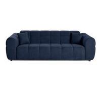 Ray - canapé droit 3 places en tissu texturé - Bleu Bleu G