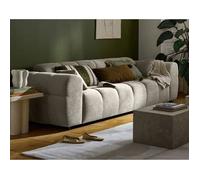 Ray - canapé droit 3 places en tissu texturé - Gris