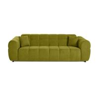 Ray - canapé droit 3 places en tissu texturé - Vert Vert G
