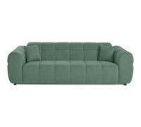 Lisa Design - Ray - canapé Droit 3 Places en Tissu texturé, Vert Sauge