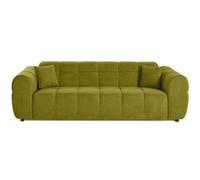 Ray - canapé droit 3 places en tissu texturé - Vert Vert G