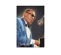 Ray Charles Art Affiche vintage sur toile pour décoration de maison, chambre à coucher, salon 20 x 30 cm