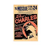 Ray Charles Poster Ray Charles Art 96 sur toile pour décoration murale de salon, chambre à coucher, style sans cadre, 20 x 30 cm