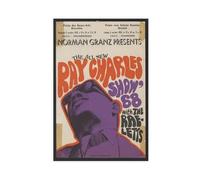 Ray Charles Poster Ray Charles Art sur toile Décoration murale pour salon, chambre à coucher, style sans cadre, 20 x 30 cm