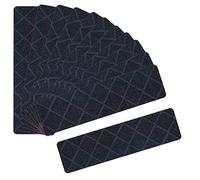 Ray-Velocity Lot de 15 Marchettes D'escalier, Tapis De sécurité Antidérapants & Anti Bruit Marches D'escalier avec Adhésif Réutilisable, Tapis D'escalier Lavable pour Enfants Personnes âgées Chiens